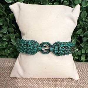 Turquoise Gucci resin  Bracelet with Logo
